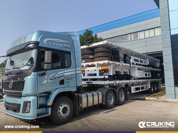 Madagascar - 3 Units CHENGLI CLW9400P Flatbed Transport Semi-Trailer