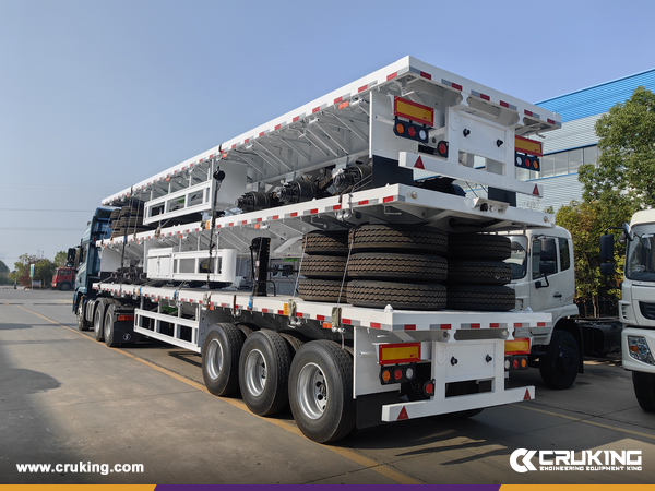 Madagascar - 3 Units CHENGLI CLW9400P Flatbed Transport Semi-Trailer